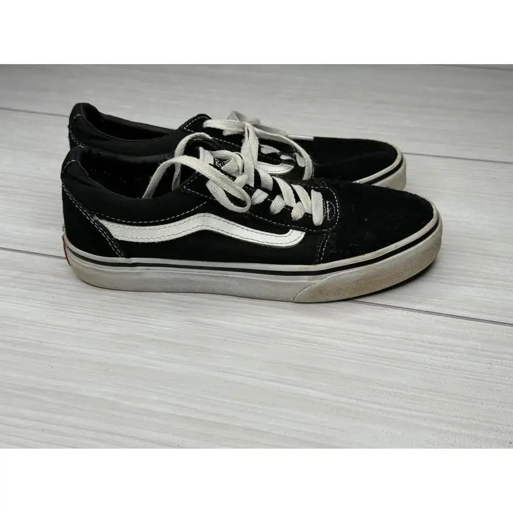 Vans Ward Low-Top Sneakers Black White Canvas Skate Shoes Casual Everyday 3Y‎